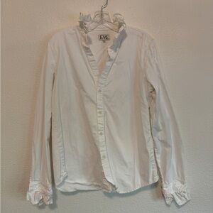 Eve Classic White Ruffle Shirt XS